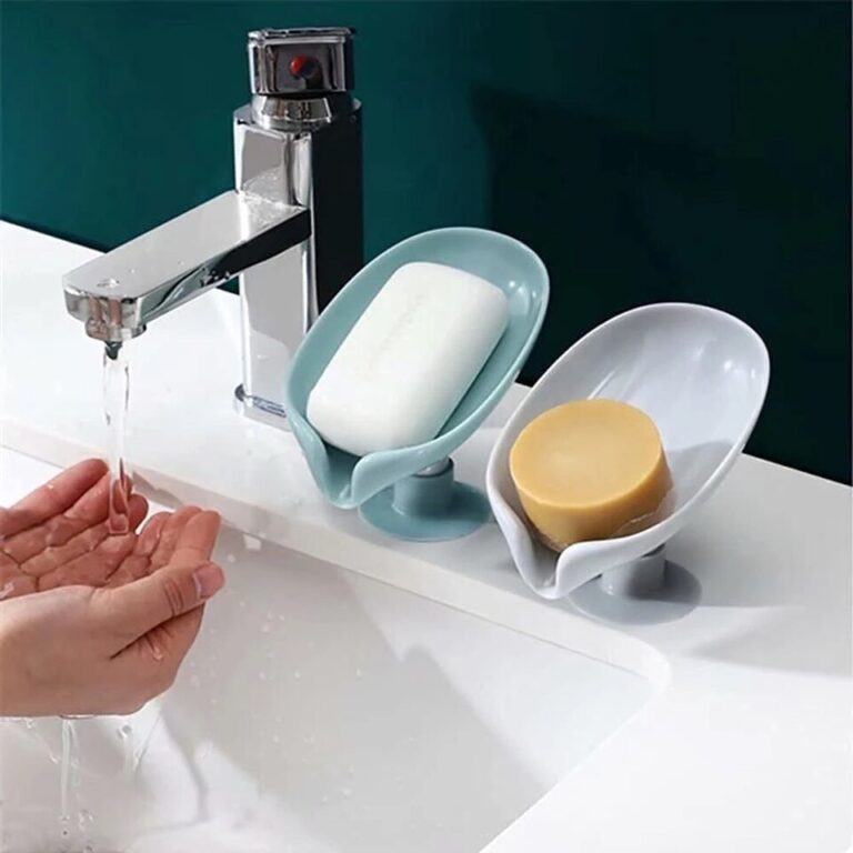 Saboneteira Folha Com Dreno Utensílios Para Banheiro Cozinha Porta-Sabão Chuveiro Esponjas Bandeja De Armazenamento - Image 3
