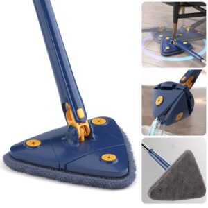 Esfregão Triângulo 360 Rotativo Extensível Ajustável 110 Cm Esfregão de Limpeza Para Banheira Azulejo Piso Esfregão De Limpeza De Parede Esfregão De Limpeza Profunda