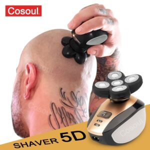 Barbeador de cabelo careca Barbeador elétrico para homens Barbeador elétrico recarregável Aparador de pelos do corpo Máquina de barbear elétrica