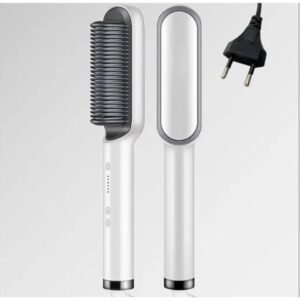 Escova Alisadora Anion Hair Pro 3 em 1 , Secador, Chapinha e Modelador de Cachos Bivolt Envia cor aleatória