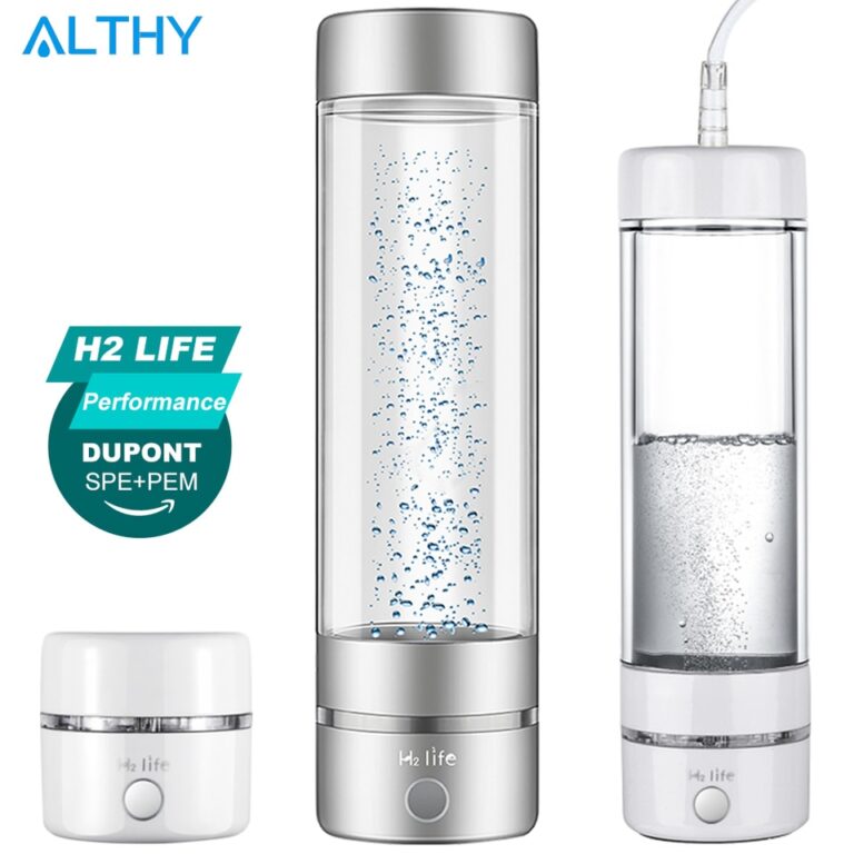 Garrafa geradora de água de hidrogênio de alto desempenho H2Life DuPont SPE+PEM Fabricante de câmara dupla Copo lonizador + dispositivo de inalação H2