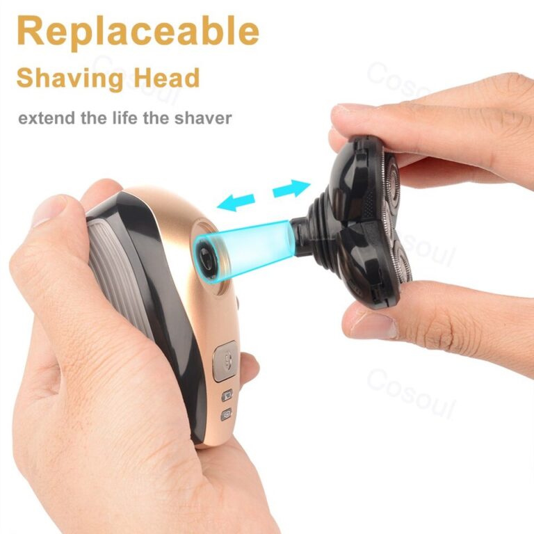 Barbeador de cabelo careca Barbeador elétrico para homens Barbeador elétrico recarregável Aparador de pelos do corpo Máquina de barbear elétrica - Image 7