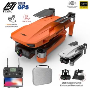 KF102 GPS Drone 4k Profissional 8K Câmera HD 2-Axis Gimbal Anti-Vibração Fotografia Sem Escova Dobrável Quadcopter RC Distância 1200M