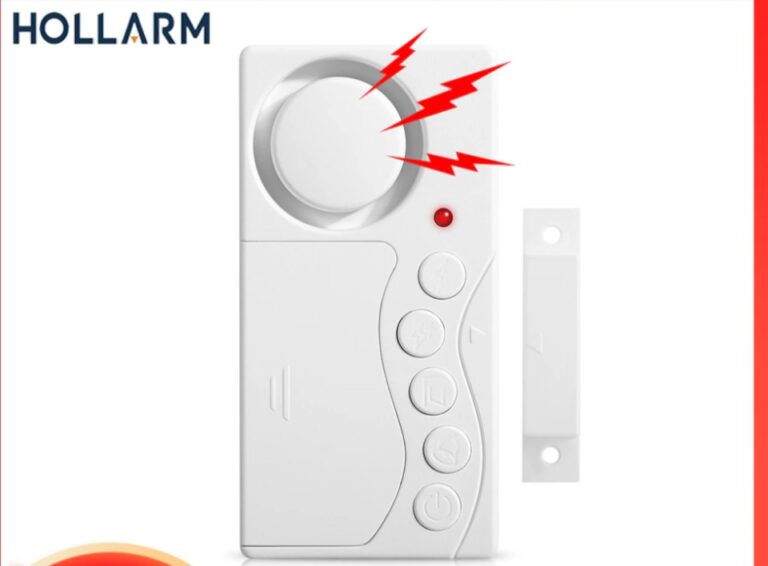 Sensor de abertura de porta Hollarm Temporizador sem fios Alarme de porta Anti-roubo Porta Janela Alarme de segurança Frigorífico Sensor de porta