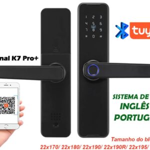 Raykube preto k7 pro + frete do brasil livre de impostos biométrico impressão digital fechadura da porta inteligente bloqueio tuya app desbloquear bloqueio sem chave
