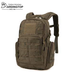 Mardingtop 25L Tático 600D Poliéster Mochila Militar Caminhada Pequena com Zíperes YKK e Molle para Aventura ao Ar Livre