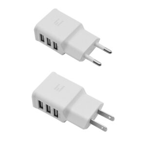 Carregador de telefone universal 5V 2A Adaptador de carregamento rápido universal 3 USB Carregador portátil para Samsung UE/EUA Plugue