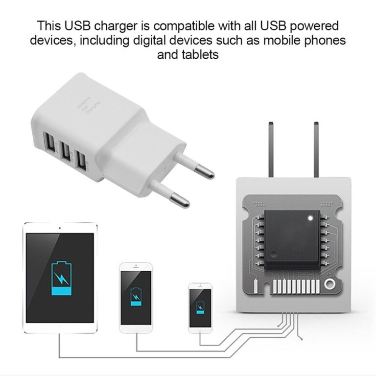 Carregador de telefone universal 5V 2A Adaptador de carregamento rápido universal 3 USB Carregador portátil para Samsung UE/EUA Plugue - Image 15