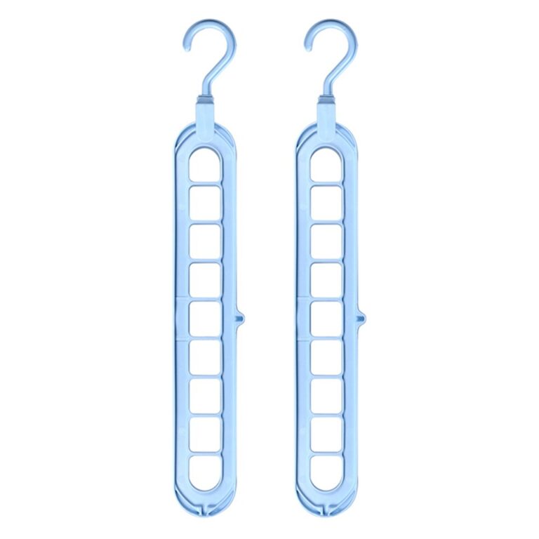 Economia de espaço cabide cremalheiras 9 portas secagem roupas rack magia pant rack quarto guarda-roupa casaco organizador cabides armazenamento - Image 12