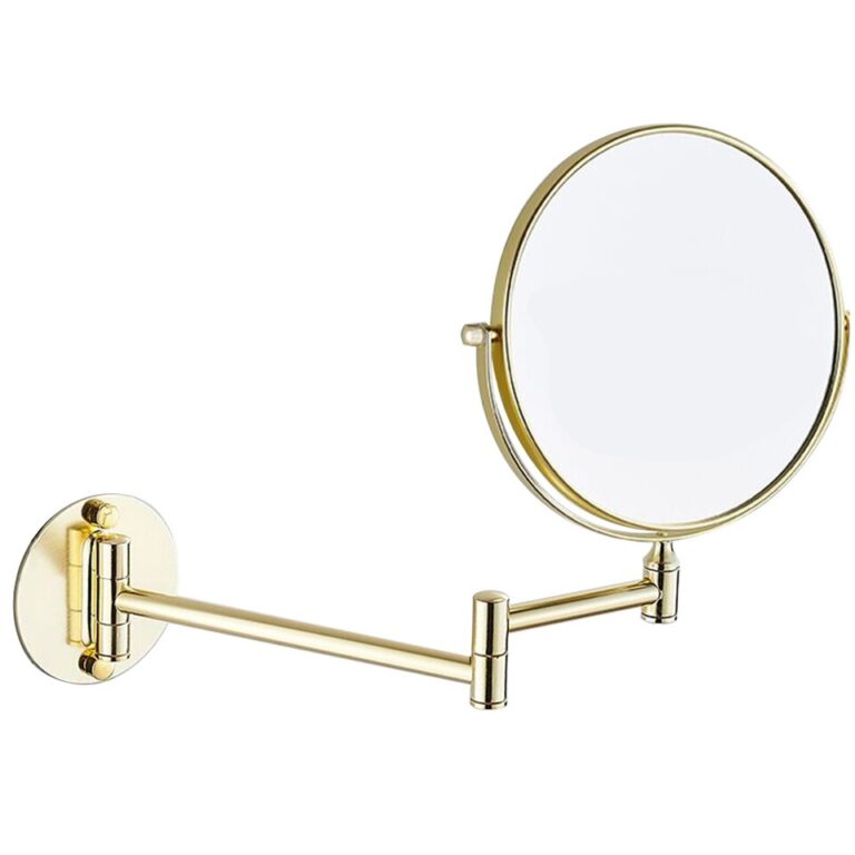 Espelho de maquiagem para banheiro de lado duplo 3x a 1x ampliação 360 graus girar espelho cosmético espelhos redondos montados na parede de 8" - Image 5