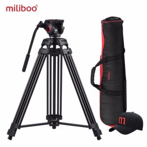 Tripé de câmera de cabeça fluida miliboo MTT601A resistente de alumínio para filmadora/DSLR suporte Tripé de vídeo profissional