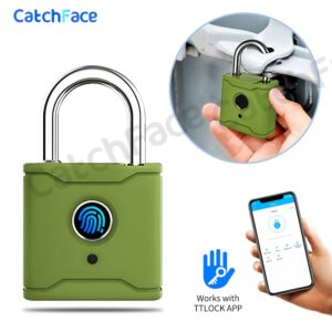 Cadeado inteligente Bluetooth com impressão digital, bloqueio inteligente sem chave com aplicativo TTlock
