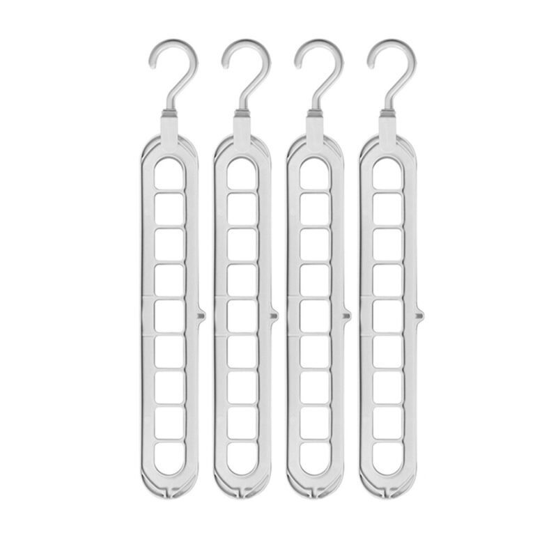 Economia de espaço cabide cremalheiras 9 portas secagem roupas rack magia pant rack quarto guarda-roupa casaco organizador cabides armazenamento - Image 11