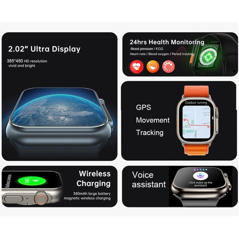 NOVO Smart Watch Ultra Series 8 NFC 49MM Masculino Feminino Smartwatch Bluetooth Chamada à prova d'água Carregamento sem fio Tela HD para Apple - Image 38