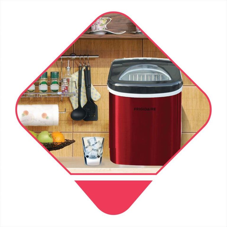 Fabricante de gelo de bancada EFIC117-SS de 26 lb, aço inoxidável vermelho - Image 4