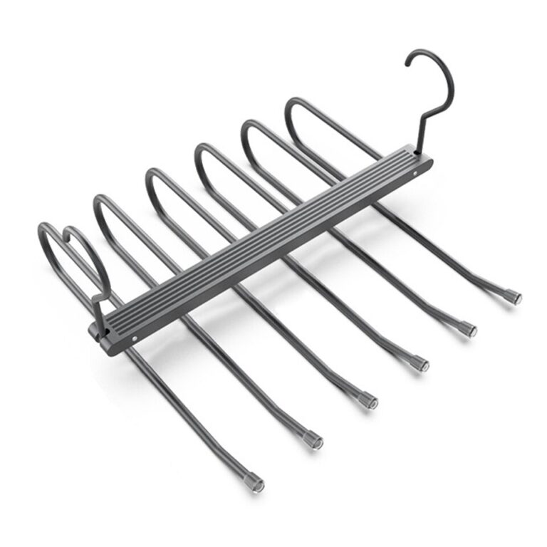 6 em 1 cabides para calças magia multi camada liga de alumínio calças rack armazenamento 360 rotativo dobrável protable pano calças cabides - Image 3