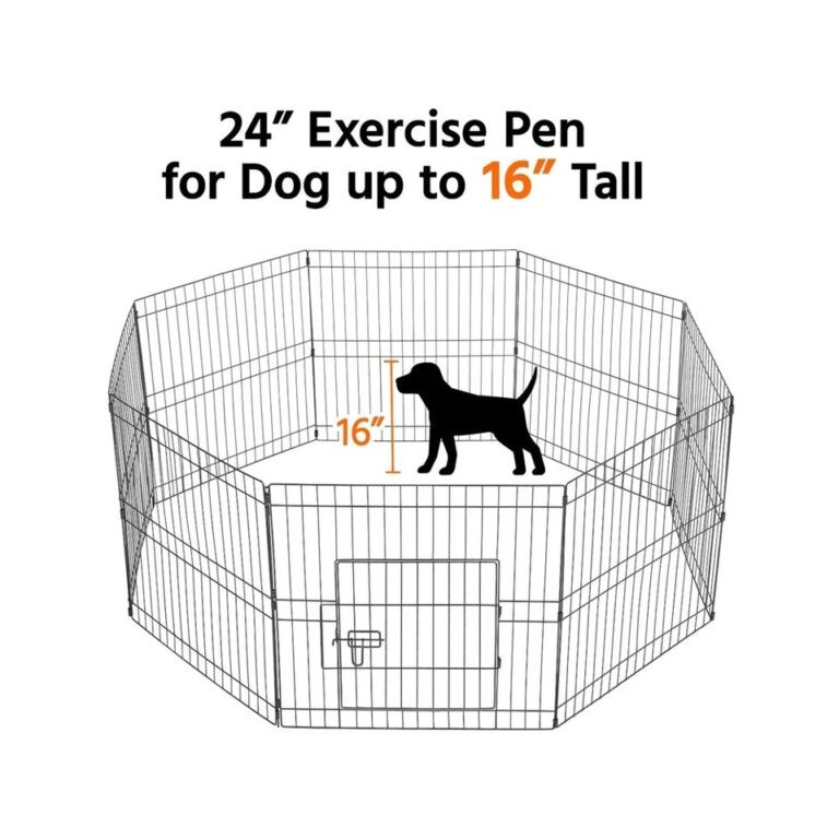 Cercadinho para cães com 8 painéis, metal, preto - Image 2