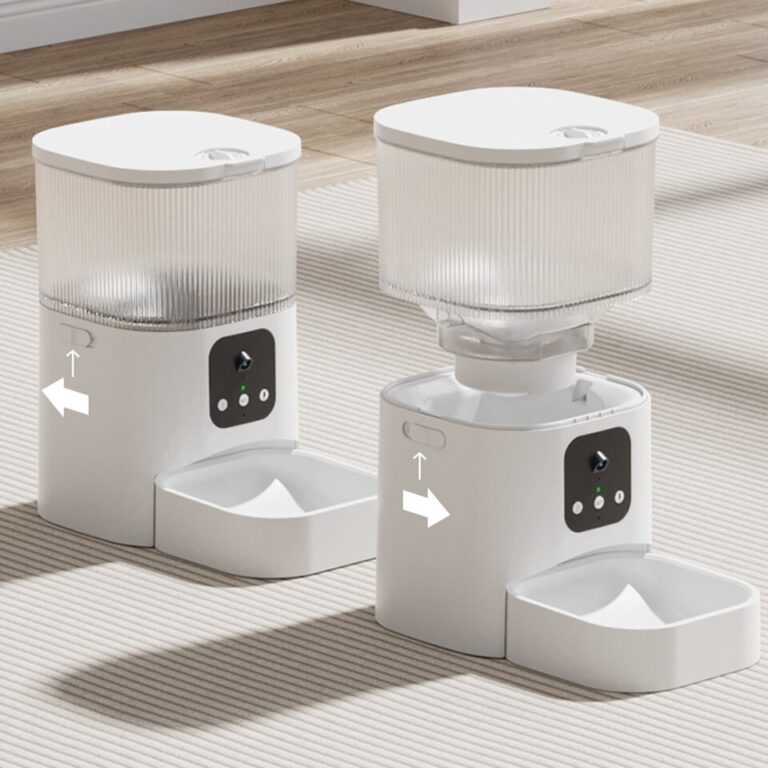 Alimentador automático para animais de estimação, máquina de alimentação inteligente, dispensador de comida para cães, com botão de câmera WiFi, temporização de voz, quantitativo, Slow Foodr - Image 4