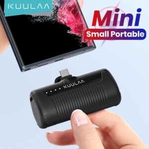 KUULAA Mini Power Bank 4500mAh - Carregador Portátil para iPhone 14/13/12/11 Pro Max e Samsung/Xiaomi - Bateria Externa PowerBank