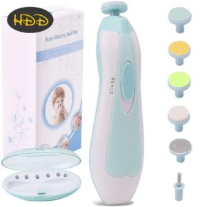 Conjunto de lixa de unha para bebê, aparador de unhas elétrico, com cortador de unhas, cuidados com as unhas dos pés, seguro para crianças pequenas