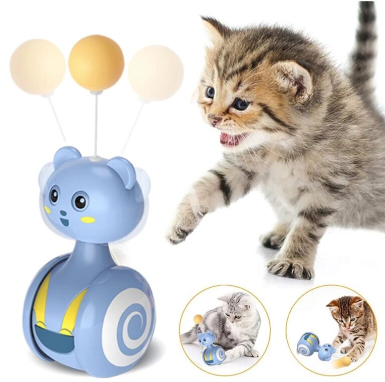 Brinquedos interativos de penas para gatos Pet Bumbler Brinquedo engraçado Brinquedos interativos para gatos Cat Rolling Teaser Brinquedos de varinha de penas Bola giratória