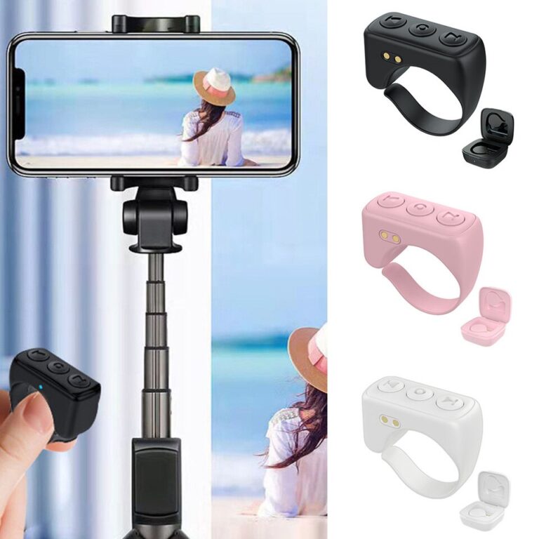 Anel sem fio bluetooth controle remoto telefone selfie controlador de vídeo dedo página turner navegar selfie obturador para android ios - Image 2