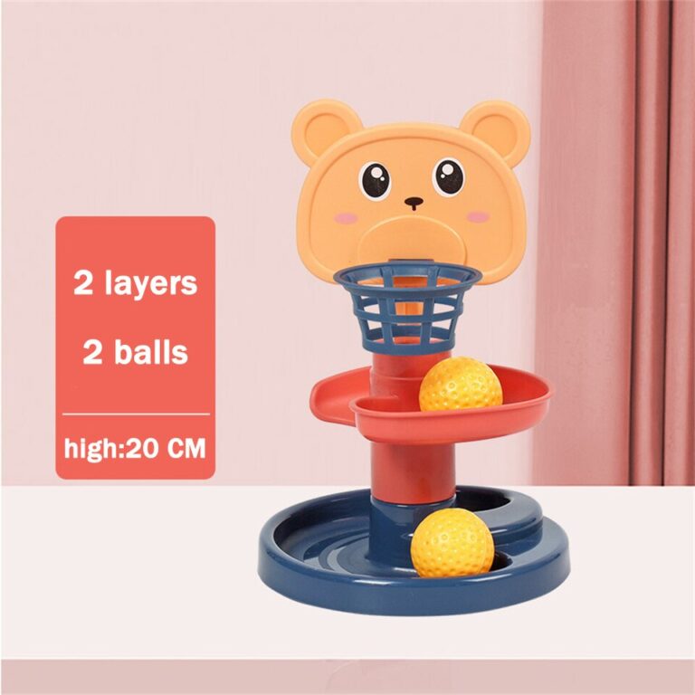 Brinquedos de bebê Rolling Ball Pile Tower Brinquedo educacional precoce para bebês Pista rotativa Brinquedo de empilhamento educacional para bebês para crianças - Image 6