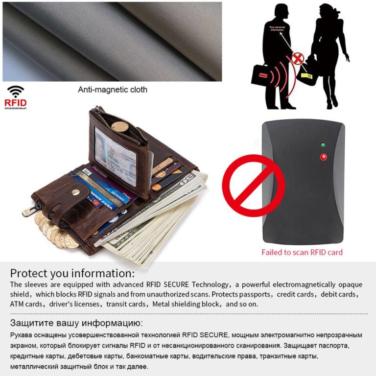 HUMERPAUL Carteira Masculina Bifold com 2 Compartimentos para Notas Couro RFID Bolsa Masculina Titular de Cartão de Dinheiro Bolsa Curta com Zíper Duplo Bolsos para Moedas - Image 12