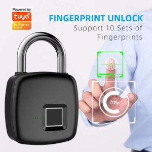 Tuya cadeado de impressão digital bluetooth inteligente keyless lock mini cadeado biométrico portátil com carregamento usb para armário bagagem ginásio