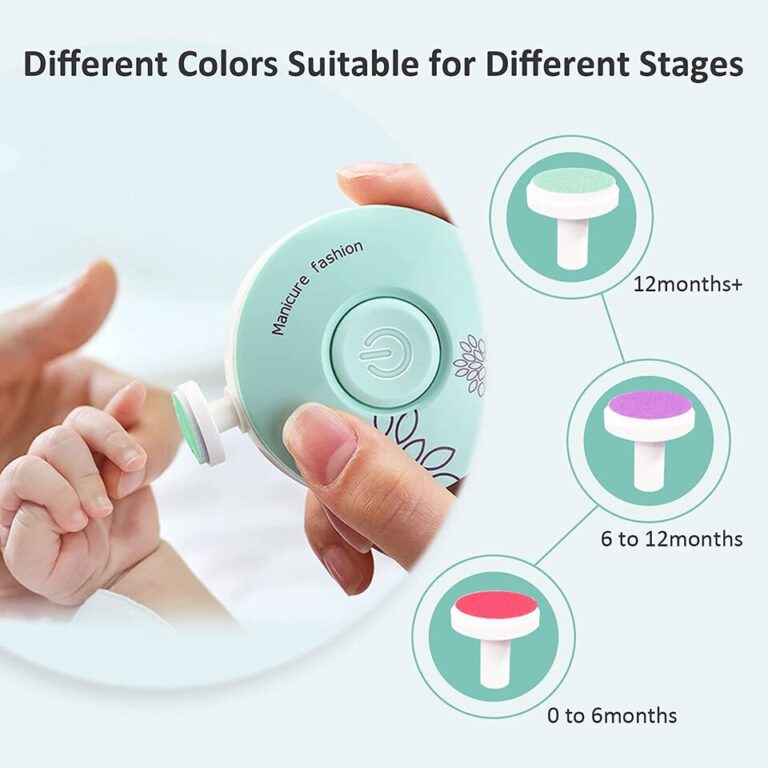 Aparador elétrico de unhas para bebês, polidor de unhas infantil, ferramenta de manicure infantil, tesoura, kit de higiene para bebês, cortador de unhas para recém-nascidos - Image 17