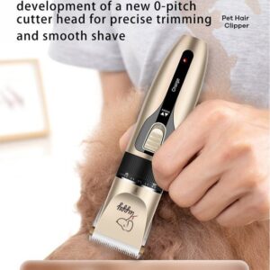 Máquina de barbear para animais de estimação Conjuntos de tosquiadeira para cães Cuidados com os pelos do cão Conjunto de aparador de barbeiro sem fio recarregável Máquina de barbear para animais de estimação Suprimentos para animais de estimação