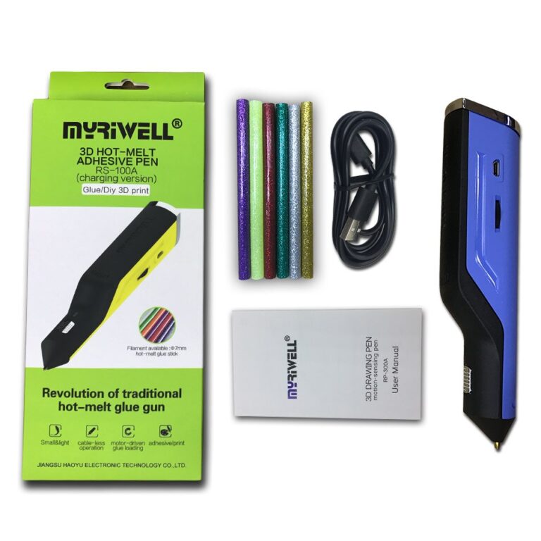 Caneta Myriwell Hot Melt Glue Gun 3D Doodler Magic 3D Impressed Pen USB Charging 6 Color Stick Stick Silk O melhor presente - Image 5
