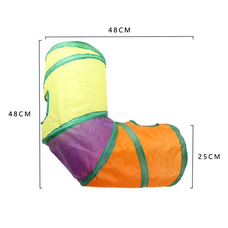 Pet Tunnel Toy Dobrável Cat Rainbow Três Canais Treinamento Brinquedos Interativos Pet Self Entertainment Brinquedos Engraçados Suprimentos para Gatos - Image 10