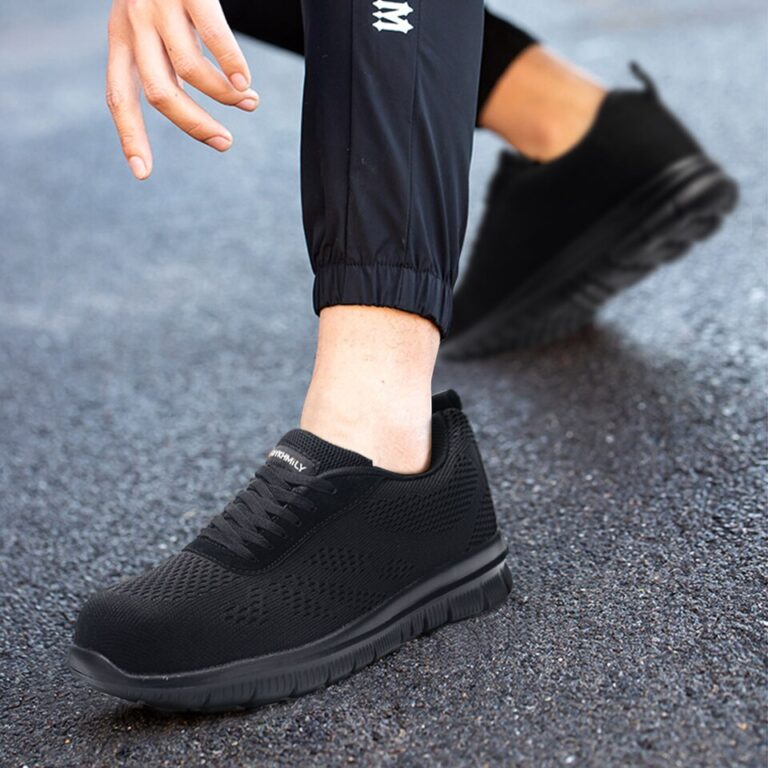 FENLERN Sapatos de Segurança Indestrutíveis Homens Sapatos de Aço Resistentes ao Deslizamento Tênis Femininos Leves Respiráveis Sapatos de Trabalho Masculinos - Image 4