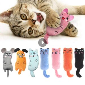 Rustle Sound Catnip Toy Cats Produtos para animais de estimação Kit de brinquedos fofos para gatos Almofada de polegar de pelúcia acessórios para animais de estimação