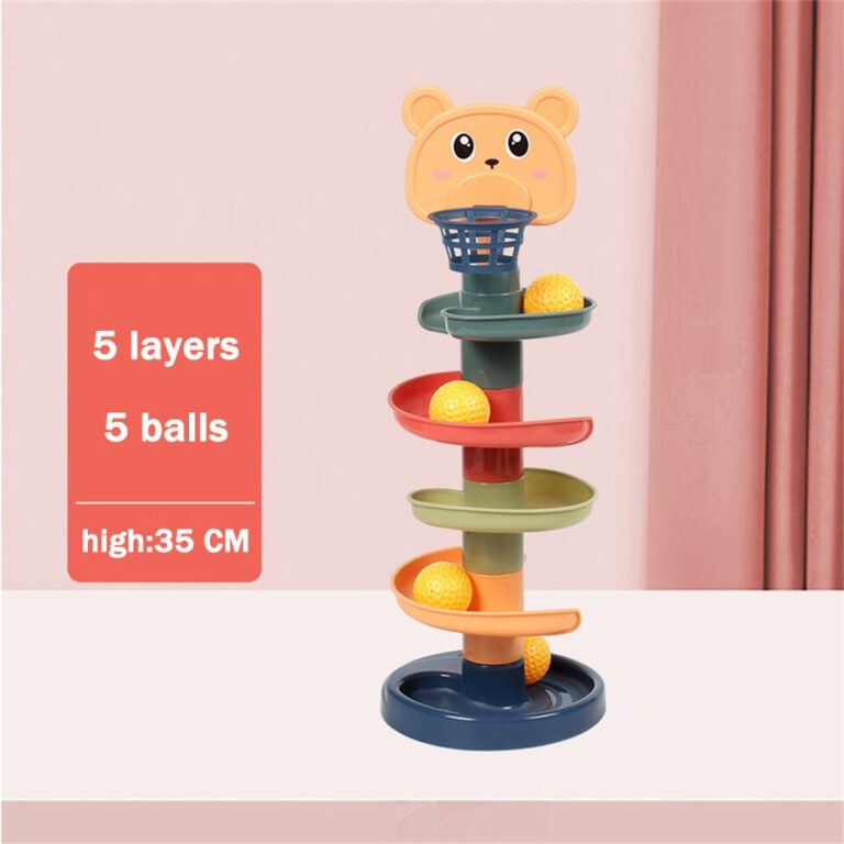 Brinquedos de bebê Rolling Ball Pile Tower Brinquedo educacional precoce para bebês Pista rotativa Brinquedo de empilhamento educacional para bebês para crianças - Image 9