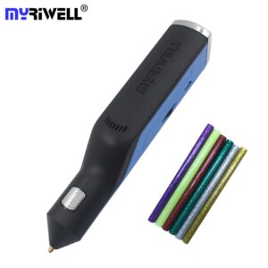 Caneta Myriwell Hot Melt Glue Gun 3D Doodler Magic 3D Impressed Pen USB Charging 6 Color Stick Stick Silk O melhor presente