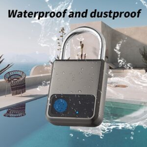 Bloqueio de impressão digital keyless usb recarregável à prova dwaterproof água impressão digital inteligente cadeado armário mala saco escola bloqueio eletrônico