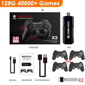 Console de jogos 4/2 gamepad 4K GD10 Game Stick HD Output TV Game Stick 2.4G Dual Handle Console de videogame portátil para simuladores