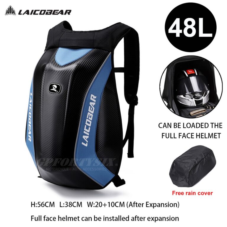 Mochila de carbono para motociclista, à prova d'água, para capacete, mochila expansível para moto Mach, acessórios para mala de motociclista - Image 8