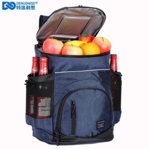 Bolsa térmica DENUONISS 33L Mochila térmica grande e macia 36 latas Bolsa isolada para viagem, praia, cerveja, à prova de vazamentos, bolsa para armazenamento de alimentos