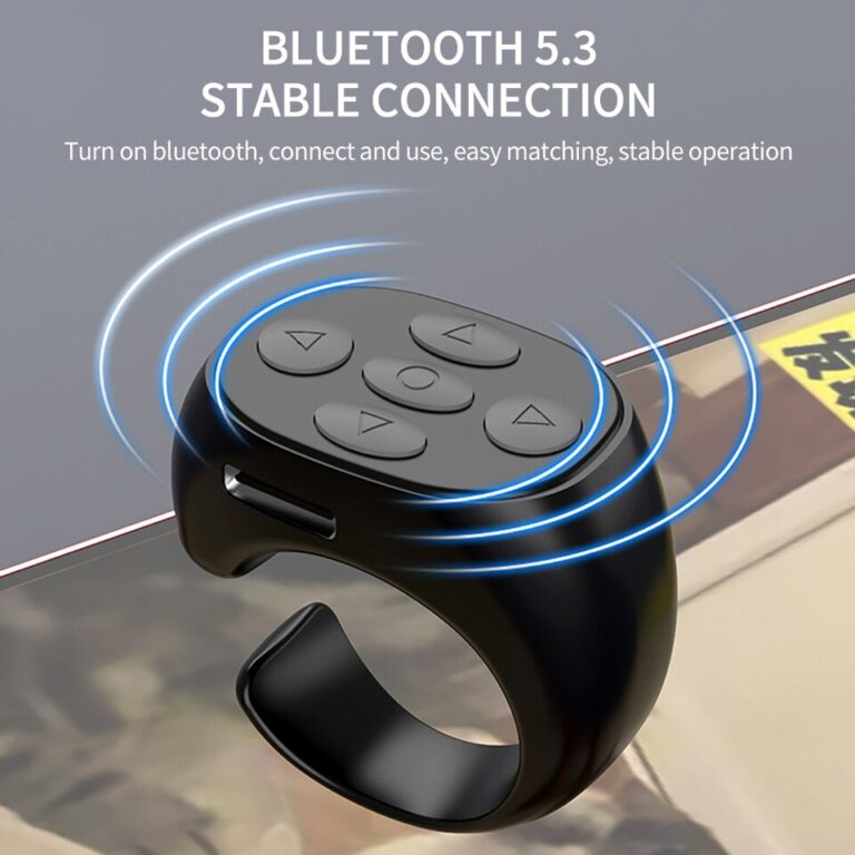 Artefato preguiçoso de selfie móvel sem fio compatível com bluetooth para tiktok controle remoto anel foto girando controladores de página - Image 3