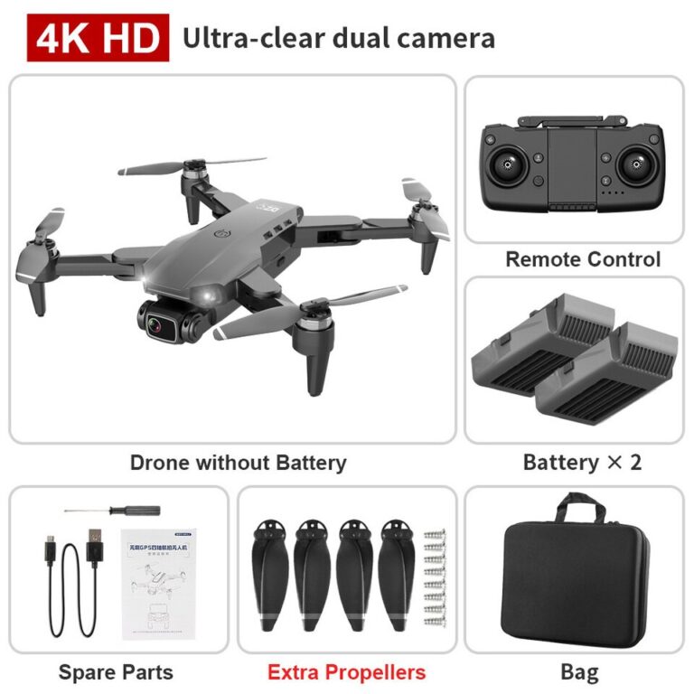 L900 PRO GPS Drone 4K HD Profissional Câmera Dupla Estabilização Aérea Motor Sem Escova Dobrável Quadcopter Helicóptero RC 1200M - Image 3