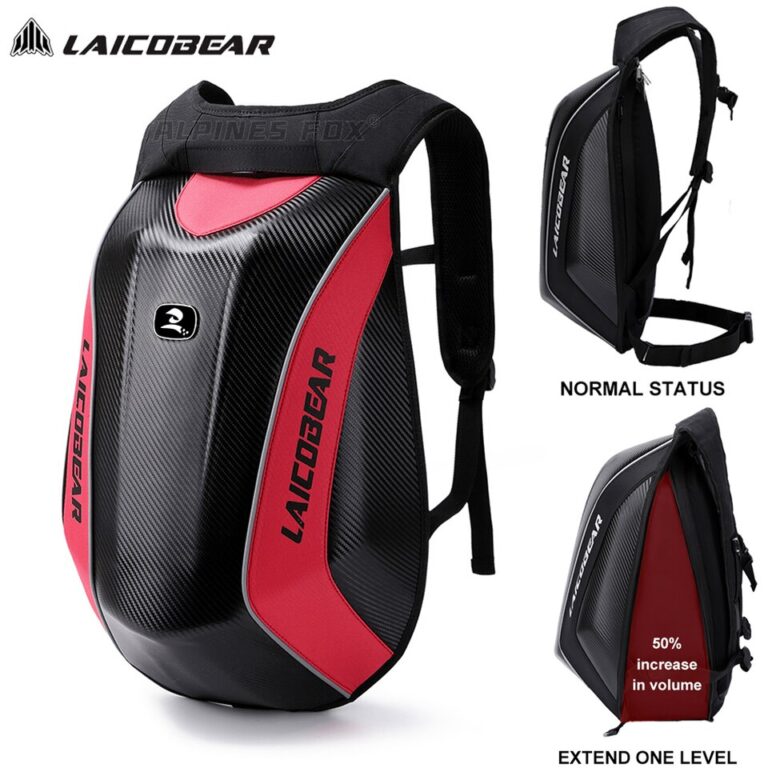 Mochila de carbono para motociclista, à prova d'água, para capacete, mochila expansível para moto Mach, acessórios para mala de motociclista - Image 7