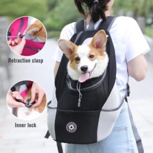 Saco de transporte para cães de estimação mochila portátil para cães ao ar livre mochila para fora transporte de ombro duplo conjunto de viagem para cães