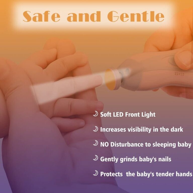 Conjunto de lixa de unha para bebê, aparador de unhas elétrico, com cortador de unhas, cuidados com as unhas dos pés, seguro para crianças pequenas - Image 7