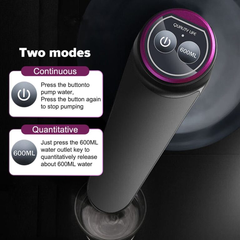 Dispensador automático de água elétrico portátil bomba de garrafa botão de carga usb interruptor de controle extrator de bebida para cozinha home office - Image 6