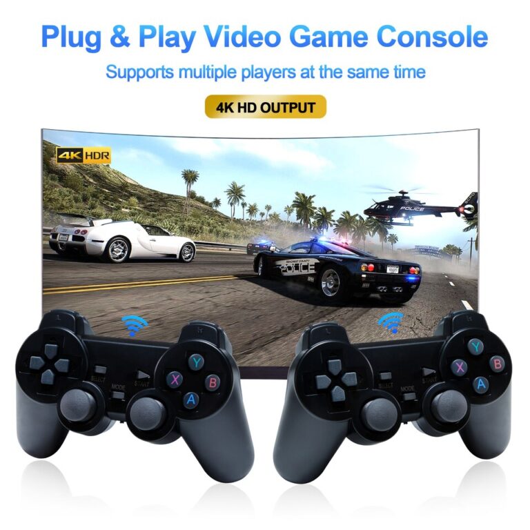 Console de jogos 4/2 gamepad 4K GD10 Game Stick HD Output TV Game Stick 2.4G Dual Handle Console de videogame portátil para simuladores - Image 7