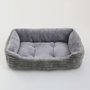 Cama para cachorro, gato, quadrada, de pelúcia, canil, médio, pequeno, sofá-cama, almofada para animais de estimação, calmante, cama para cães, casa, suprimentos para animais de estimação, acessórios