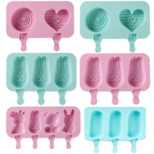 2023 Novo Molde de Silicone para Sorvete Love & Animal Shape Cute Ice Cube Maker Molde de Gelo Caseiro com Vara e Tampa Utensílios de Cozinha